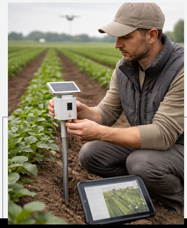 IoT мониторинг сельскохозяйственных полей и контроля в Железнодорожном